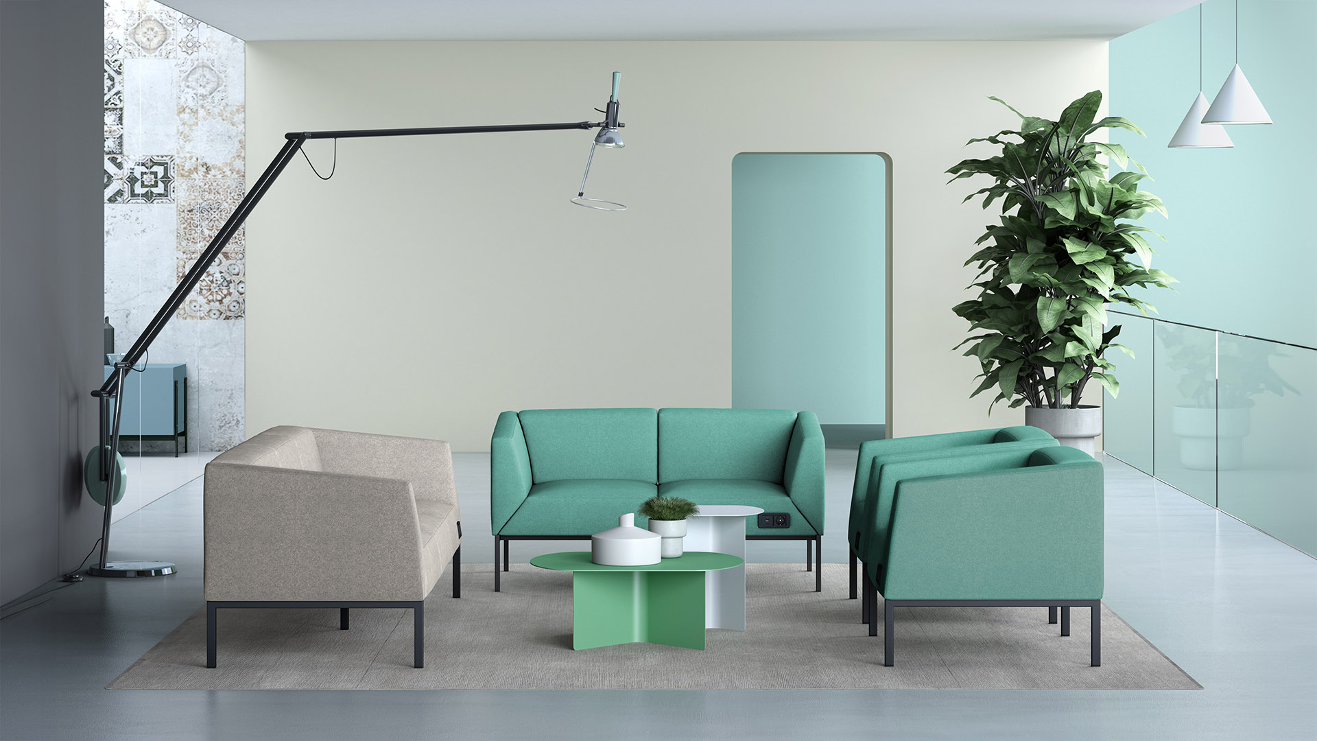 Contemporary design lounge sofas for office waiting room Kos