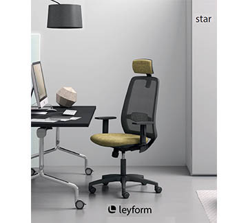 Task office chair with breathable mesh and fabric Star