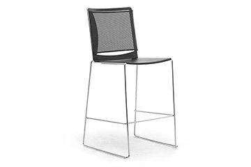 Sedie impilabili per sala corsi con ribaltina e carrello I Like